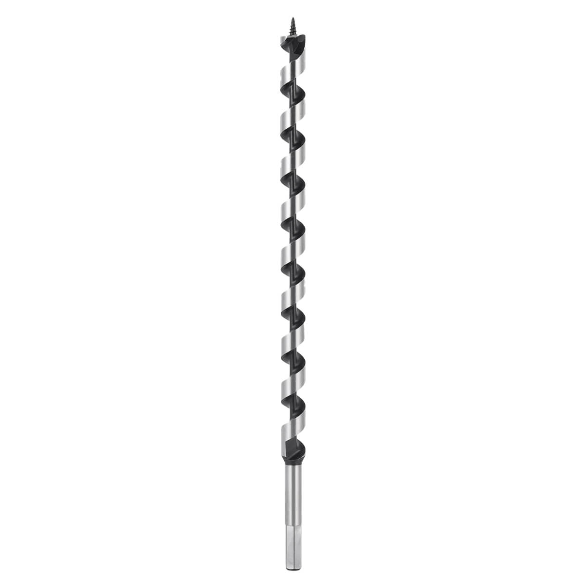 Auger Drill Bit Blcak and White Finish For Wood With Hex Shank