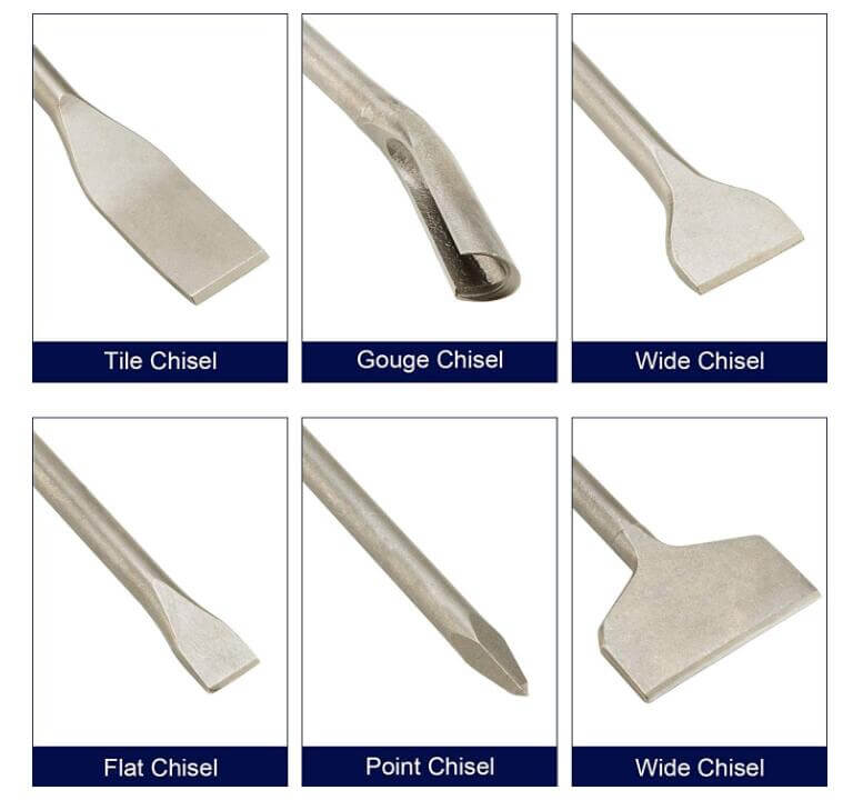 Point/Flat/Hook Type Chisel